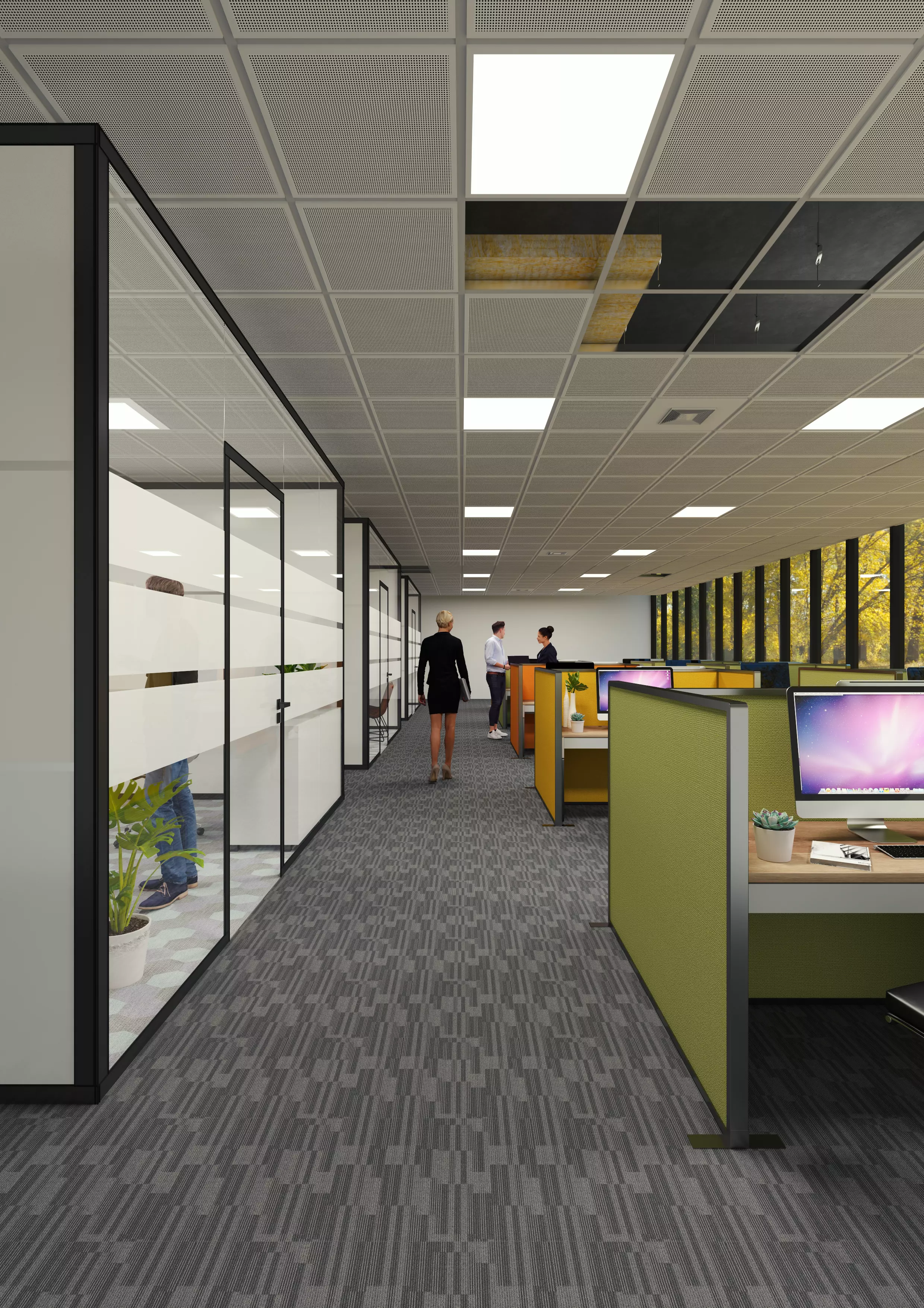 Plafoane false casetate (demontabile)