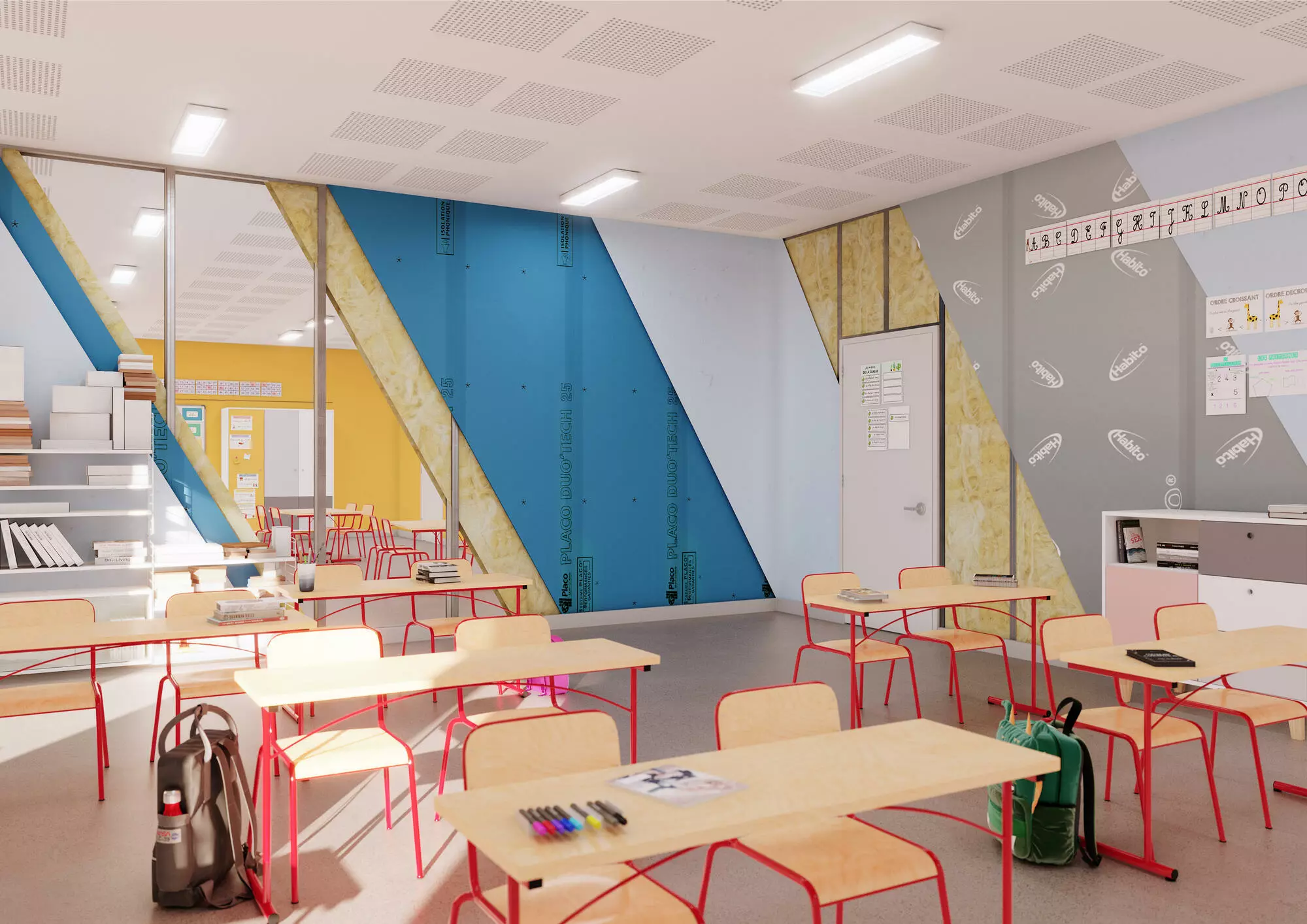 Soluție de placare uscată DUBLĂ, cu plăci din gips-carton, pentru pereți interiori